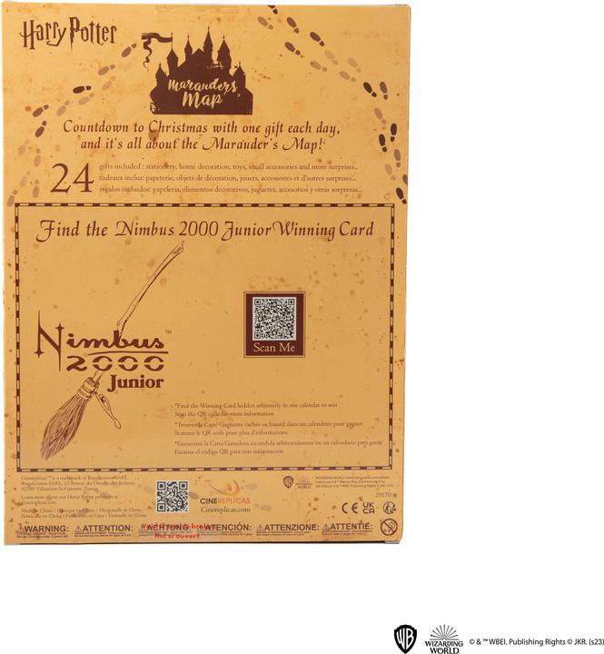 Nutritional values and ingredients Cinereplicas Harry Potter - Marauder's Map Advent Calendar 2023