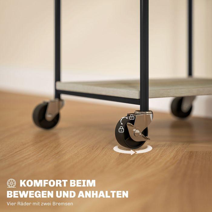 Immagine prodotto Swisshandel24 Druckertisch mit Rolle, Druckerständer mit 3-Ebene, Druckerhalter, Druckerwagen