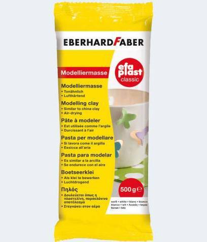 Actual product image EberhardFaber Modelling clay EFA PLAST Classic 500 g, White
