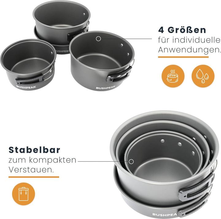 Image du produit Bushpeak Set de casseroles