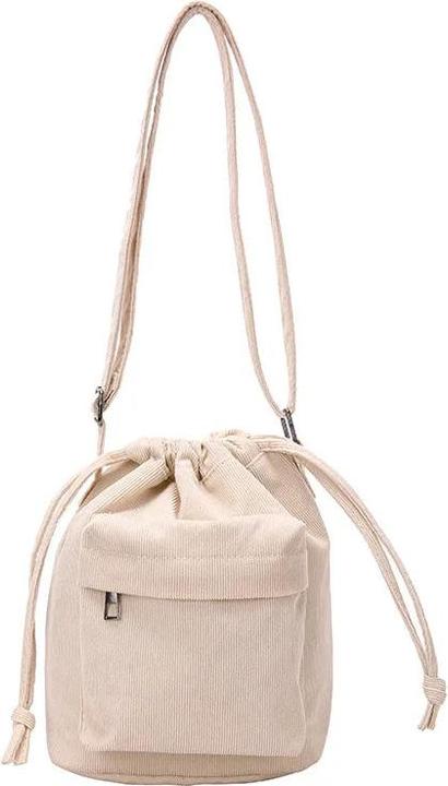 Only-Bags.Store Cord-Einkaufstasche mit Kordelzug, Schultertasche, Hobo-Tasche, lässige Handtaschen, grosse