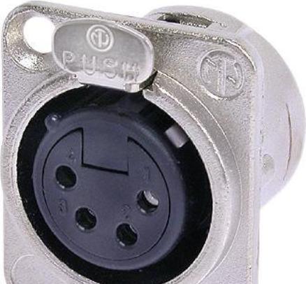 Neutrik NC4FD-L-1 XLR-Steckverbinder Flanschbuchse, Kontakte gerade Polzahl: 4 (XLR)