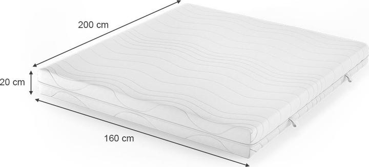 Actual product image VitaliSpa Foamy (160 x 200 cm, Foam core)