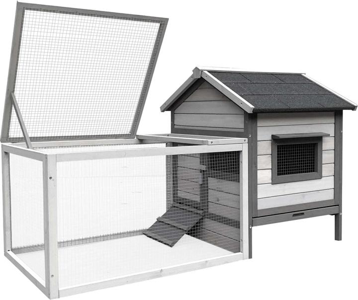 Image du produit Wiltec Clapier pour lapins 1460x750x830mm Enclos pour lapins Cage pour petits animaux