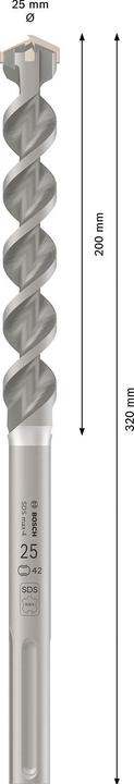 Produktbild Bosch Professional Zubehör Hammerbohrer SDS max-4 25 x 200 x 320 mm (25 mm)