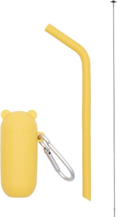 Actual product image We Might Be Tiny Keepie "Bear" & Bendie Straw drinking straw, yellow (1 x)