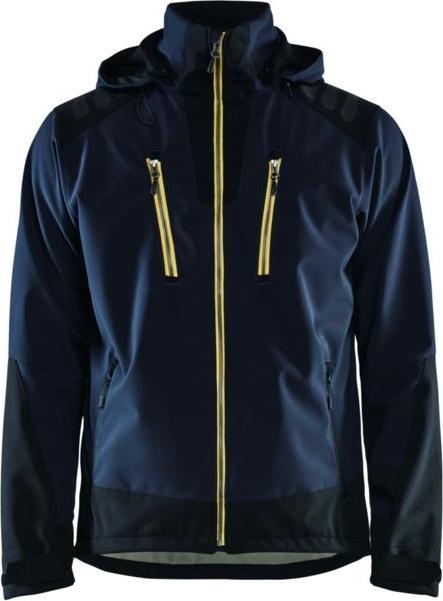 Produktbild Blakläder Softshell Jacke dunkelblau / gelb (S)
