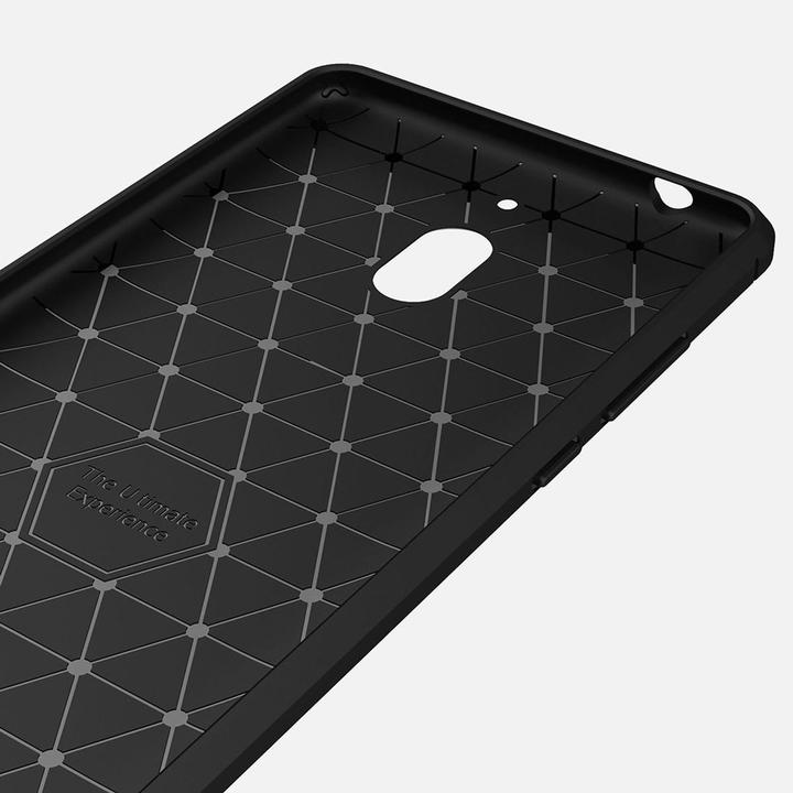 Actual product image König Design Nokia 2.1 Case Carbon Fiber Optic Brushed Protective Cover Bumper Case Cover Black (Nokia 2.1)