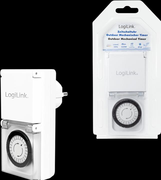Productafbeelding LogiLink Mechanische timer, IP44, buiten