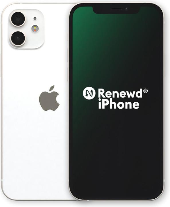Renewd iPhone 12 (64 GB, White, 6.10", 12 Mpx, Dual SIM, A / Like new)