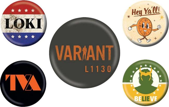 Actual product image Loki TVA Badge Set (Pack of 5)