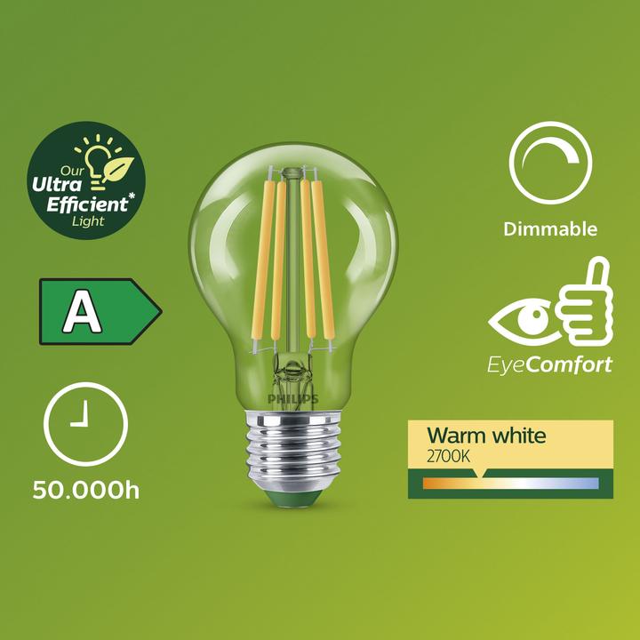 Actual product image Philips Ultra Efficient (E27, 4 W, 840 lm, 1 x, A)