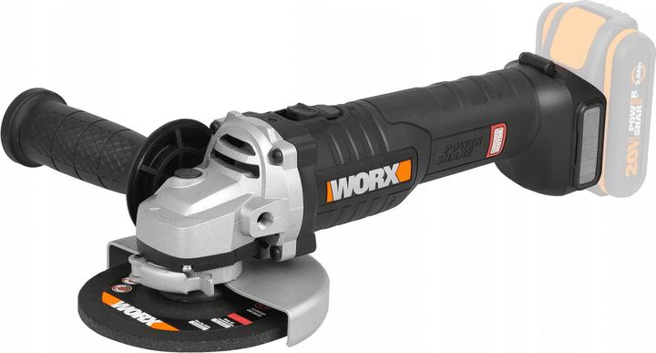 Actual product image Worx WX812.9 20V cordless angle grinder without battery and charger (125 mm)