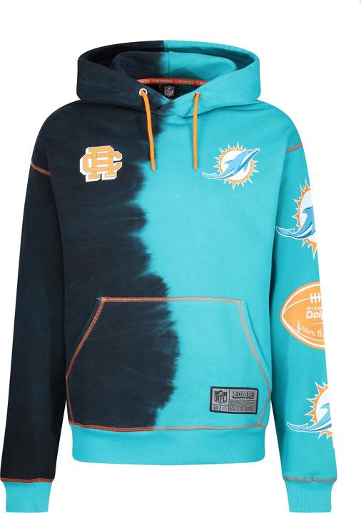 Actual product image Recovered Re:covered Fleece Hoody - INK DYE Miami Dolphins - 3XL (3XL)