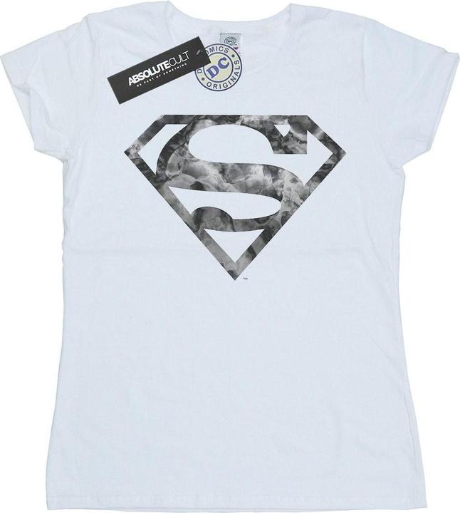 Actual product image Womens/Ladies Superman Marble Logo Cotton T-Shirt (L)