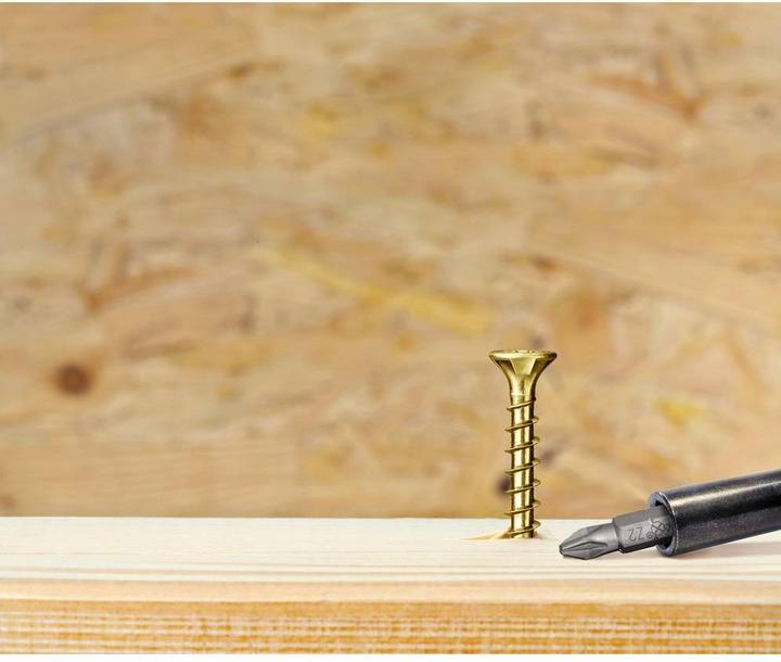 Immagine prodotto Spax Vite R 88094 Testa svasata con punta/inclinazione a croce -PZ 2,5 x 25/22-Z Acciaio zincato giallo (1000 Viti per pezzo)