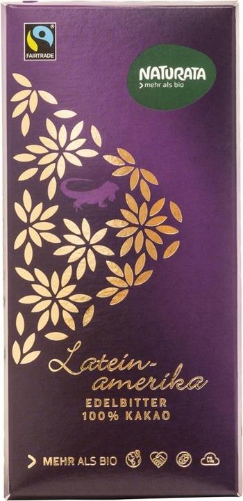 Actual product image Naturata Chocolate Dark Latin America 100% (80 g)