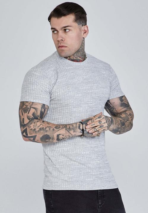 Siksilk T-Shirt Rib Knit T-Shirt