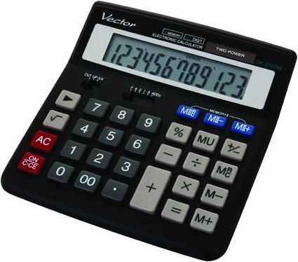 Produktbild Vector Brorechner KAV DK-209DM BLK, 12-stellig, 152x160mm, schwarz