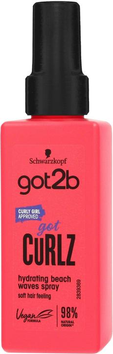 Schwarzkopf Got2B Curlz Moisturizing And Softening Hair Spray For Beach Wave Effect 150Ml (150 ml)