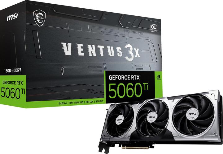 Actual product image MSI GeForce RTX 5060 Ti 16G VENTUS 3X OC (16 GB)
