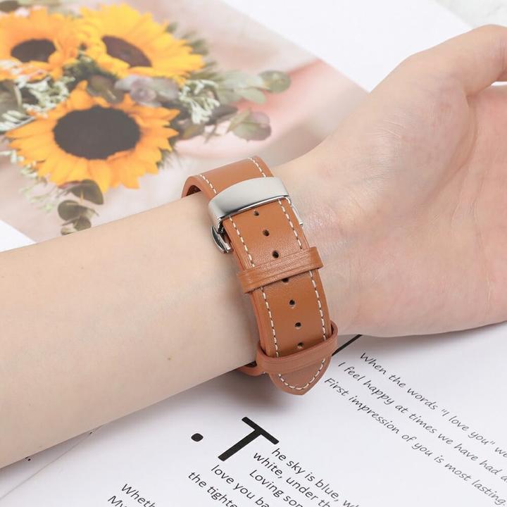 Produktbild Cover-Discount Galaxy Watch Ultra (47mm) - Lederarmband Ersatz mit Butterfly Verschluss (Leder)
