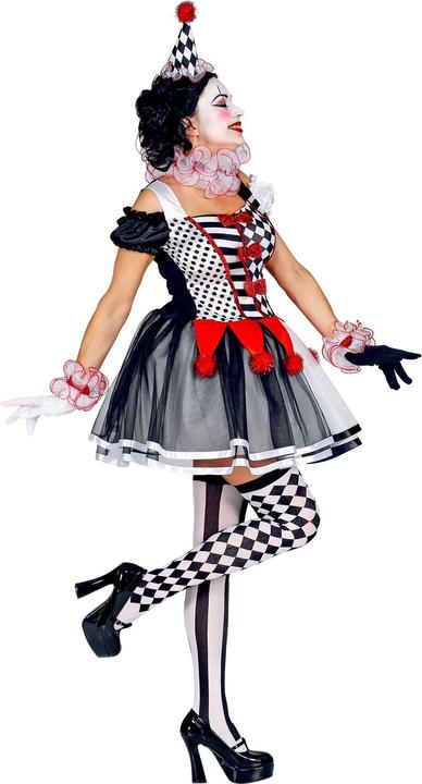 Immagine prodotto Widmann MISS HARLEKIN (Kleid, Clownkragen, Manschetten, Minihut), L (L)