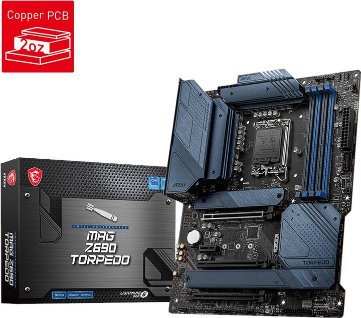 Actual product image MSI MAG Z690 TORPEDO (LGA 1700, Intel Z690 (DDR5), ATX)