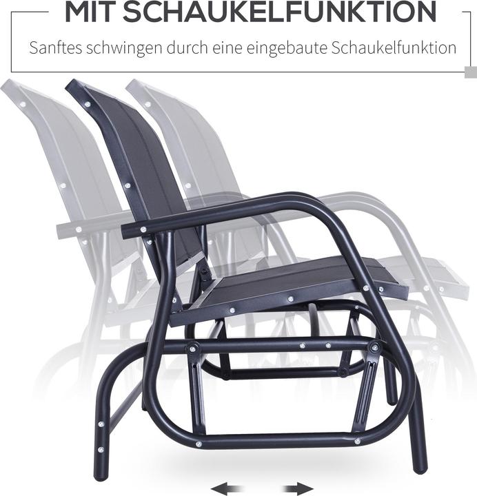 Image du produit Outsunny Banc à bascule pour 2 personnes