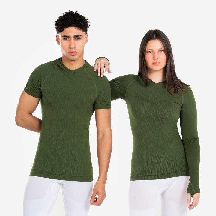Image du produit Kipsta Maillot de football à manches longues homme/femme - Keepdry kaki (M)