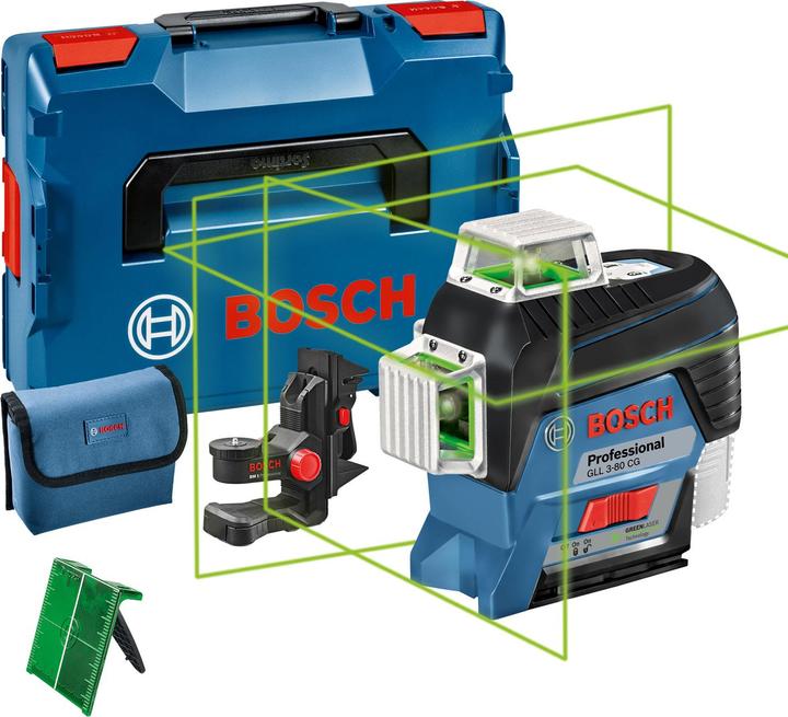Line laser, without battery and charger, L-Boxx, Universal holder, Laser target plate