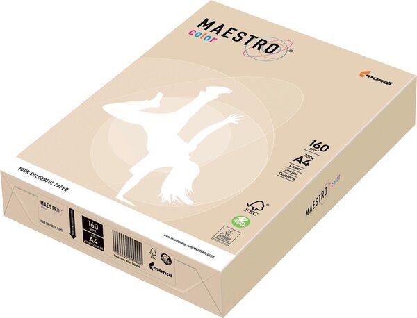 Immagine prodotto Maestro Color Carta per fotocopie A4 160g 250 fogli crema (160 g/m², 500 x, A4)