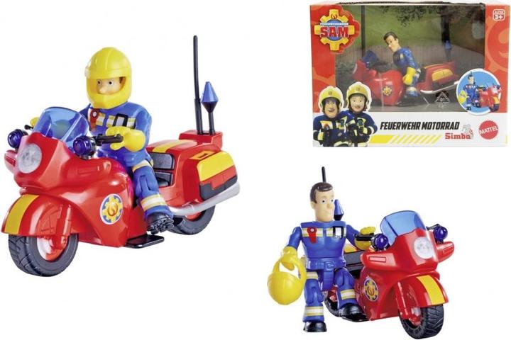 Actual product image Simba Sam fire brigade motorbike with figure