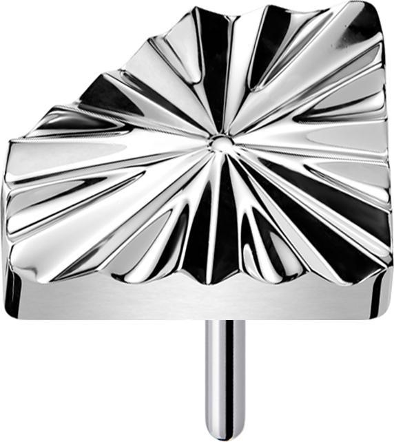 Star Piercing Threadless Diamantschliff Scheibe Diamant silber (ohne Messing, Titan G23)