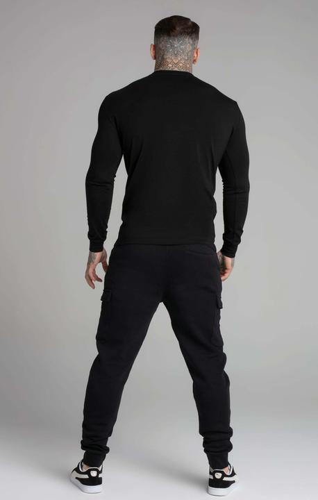 Actual product image Siksilk Sweatpants Black Essential Cargo Jogger (M)