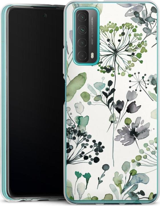 Produktbild DeinDesign Silikon Hülle für Huawei P Smart 2021 Handyhülle Case Smartphone Schutzhülle Eukalyptus Blumen (Huawei P Smart (2021))