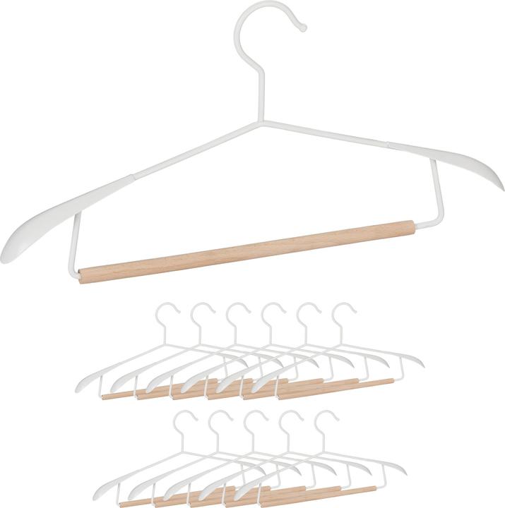 Relaxdays Cintre à costume en bois, set de 12 (12 x)