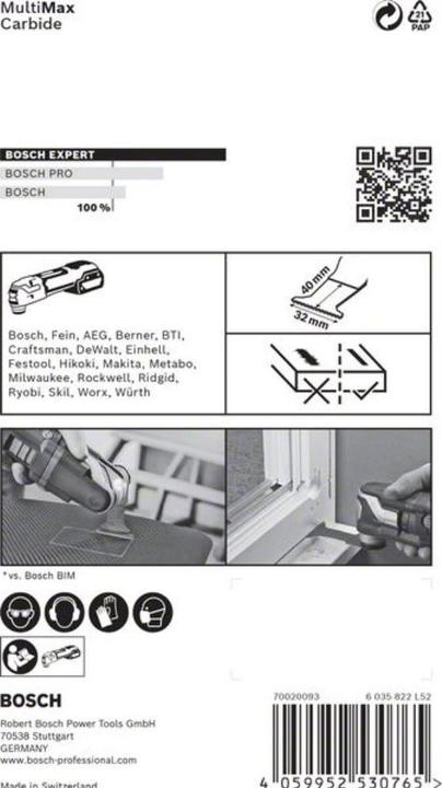 Produktbild Bosch Professional Zubehör EXPERT MultiMax AIZ 32 APIT Blatt für Multifunktionswerkzeuge, 32 mm