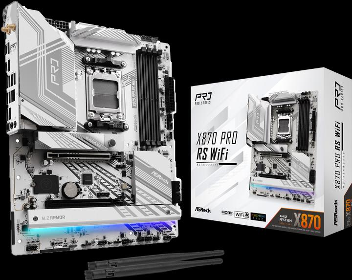 Actual product image AsRock X870 Pro RS WiFi AM5 (AM5, AMD X870, ATX)