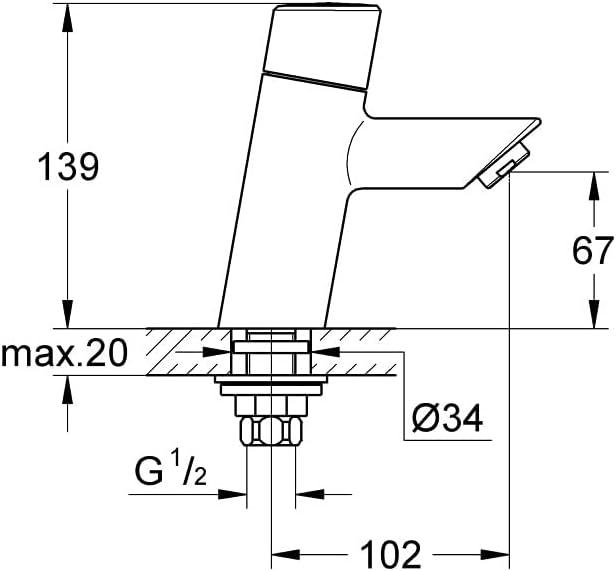 Image du produit Grohe Feel robinet à pied, 1/2 XS-Size