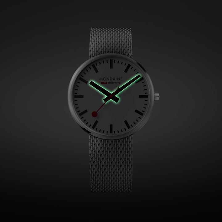 Immagine prodotto Mondaine colosso (Orologio da polso analogico, Fatto in Svizzera, 42 mm)