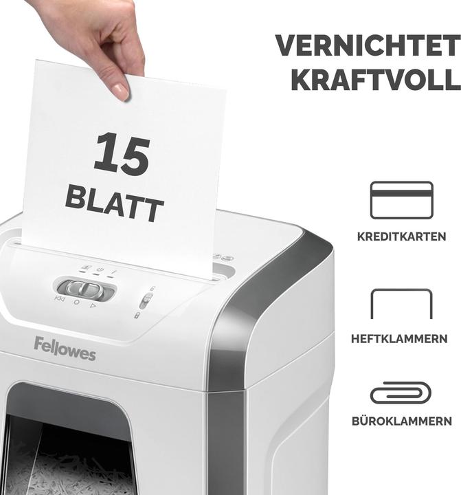 Actual product image Fellowes Shredder 15C white (Particle cut)