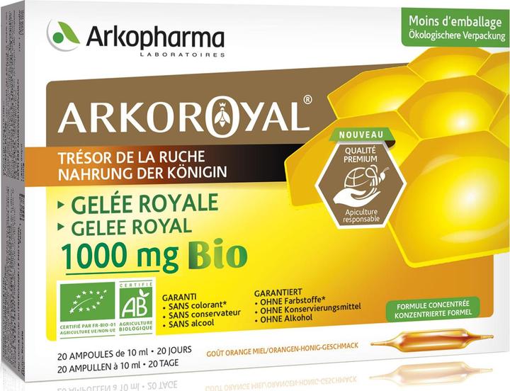 Produktbild Arkopharma Arkoroyal Bio Gelée Royal 1000mg (20 Stück, Ampulle, 385 g)