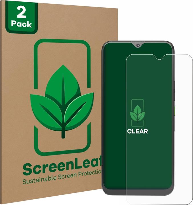 Actual product image ScreenLeaf Protective film sustainable screen protector screen protector film clear transparent (2 Piece, Rephone Rephone)