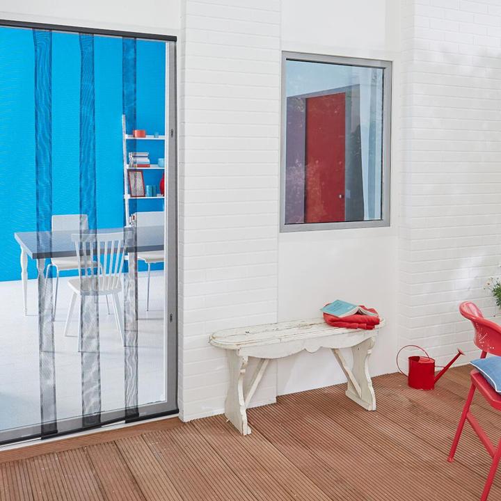 Actual product image tesa Insect screen STANDARD slatted door, curtain with Velcro fastener, without drilling (120 x 250 cm)