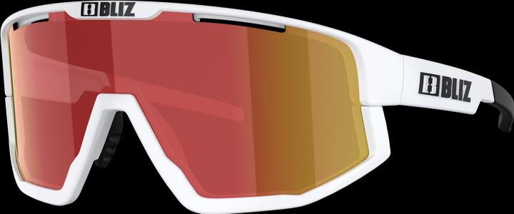 Actual product image Bliz Fusion (matt white, White, Black, Smoke w Red Multi)