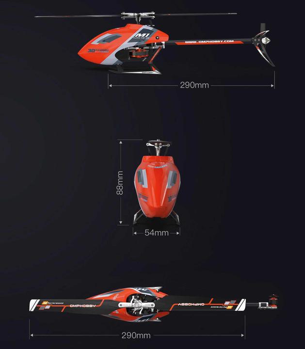Produktbild OMPHobby OMP Heli M1 EVO orange mit Sender # OSHM0036