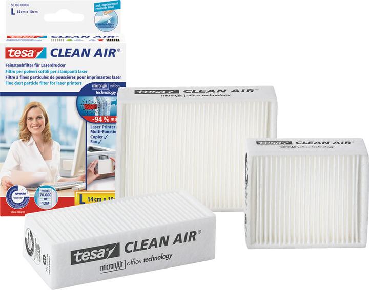 Produktbild tesa CLEAN AIR Feinstaubfilter L für Laserdrucker