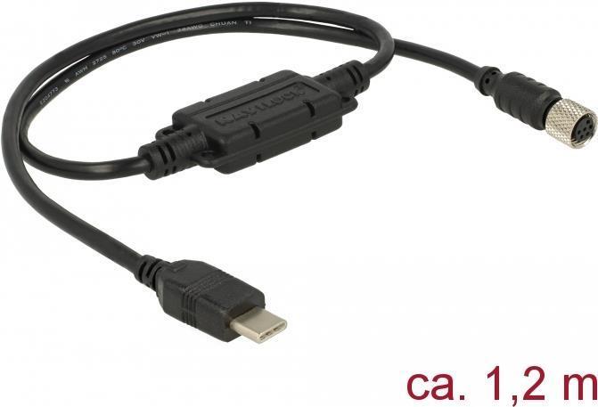 Produktbild Navilock 62940 USB 2.0 C M8 Schwarz Kabelschnittstellen-/adapter (1.20 m)