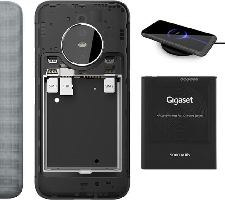 Immagine prodotto Gigaset GX6 PRO (128 GB, Nero, 6.60", SIM + eSIM, 50 Mpx, 5G)